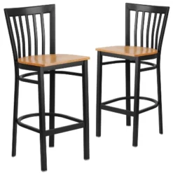 Emma And Oliver 2 Pack School House Back Metal Restaurant Barstool -Homcom Crosley Shop GUEST 182fa707 839d 451f b4f0 707697c1feda
