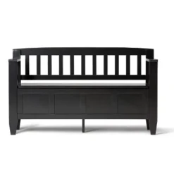 48" Riverside Solid Wood Entryway Storage Bench - Wyndenhall -Homcom Crosley Shop GUEST 195fb17e 866b 462b acaa 2261b56bc3c9