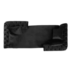 Houck Modern Glam Tufted Velvet Tete-A-Tete Chaise Lounge With Accent Pillows - Christopher Knight Home -Homcom Crosley Shop GUEST 19624b09 57fc 4fa0 a25b cb35e628c34b