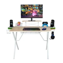 Gaming Desk Pro Curved Front White - Atlantic 10 Gaming Desk Pro Curved Front White - Atlantic -Homcom Crosley Shop GUEST 196400c6 9344 47c1 a161 35f7a9abef56