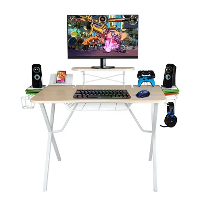 Gaming Desk Pro Curved Front White - Atlantic 5 Gaming Desk Pro Curved Front White - Atlantic - Image 3