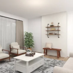 Mahogany Wood Bench Brown - Olivia & May -Homcom Crosley Shop GUEST 19b5a412 ae31 4451 a109 5403d3f3443c