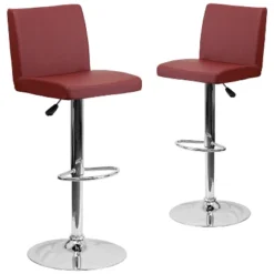 Emma And Oliver 2 Pack Contemporary Vinyl Adjustable Height Barstool With Panel Back And Chrome Base -Homcom Crosley Shop GUEST 19c0167f d4e2 440b b0f4 e69a60d3f839