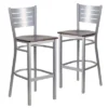 Emma And Oliver 2 Pack Silver Slat Back Metal Restaurant Barstool 2 Emma And Oliver 2 Pack Silver Slat Back Metal Restaurant Barstool -Homcom Crosley Shop GUEST 1a3b202b 6b4b 4a18 8096 77b47700214b