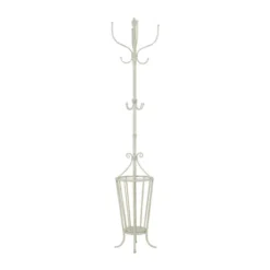Farmhouse Metal Coat Rack White - Olivia & May