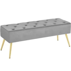 Yaheetech Modern Upholstered Button-Tufted Ottoman Footstool Bench For Bedroom -Homcom Crosley Shop GUEST 1ac3a505 af95 4c26 8e2c 90074f35874a