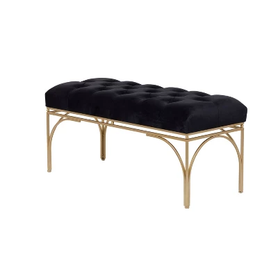 Rectangular Glam Velvet Bench - Olivia & May 8 Rectangular Glam Velvet Bench - Olivia & May - Image 6