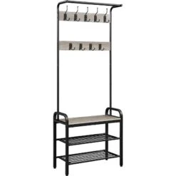 Yaheetech 72" H Industrial Hall Tree With Shoe Storage -Homcom Crosley Shop GUEST 1b436491 db84 49a4 8d16 18d708e91767