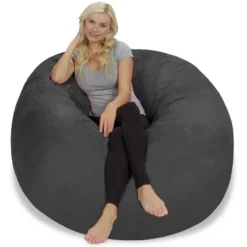 5' Large Bean Bag Chair With Memory Foam Filling And Washable Cover - Relax Sacks 28 5' Large Bean Bag Chair With Memory Foam Filling And Washable Cover - Relax Sacks -Homcom Crosley Shop GUEST 1b7d924a bb53 4291 9368 fd3c27ca0949