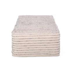 Gaddie Boho Rectangular Bean Bag Ottoman White/Gray/Black - Christopher Knight Home -Homcom Crosley Shop GUEST 1ba4e575 2f17 4ed4 b0a8 b1d14b1f1abe