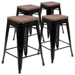 Emma And Oliver 24" High Metal Counter-Height, Indoor Bar Stool With Wood Seat - Stackable Set Of 4 25 Emma And Oliver 24" High Metal Counter-Height, Indoor Bar Stool With Wood Seat - Stackable Set Of 4 -Homcom Crosley Shop GUEST 1bcd2cb7 c1f7 4e82 ac6e 773f57dd6f57