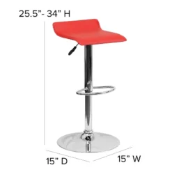 Flash Furniture Contemporary Vinyl Adjustable Height Barstool With Solid Wave Seat And Chrome Base -Homcom Crosley Shop GUEST 1c6f37fc a167 4c52 a818 72b67c429860