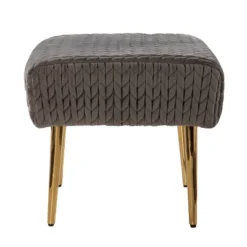 Southern Enterprises Wegre Woven Upholstered Ottoman Gray/Gold - Aiden Lane 10 Southern Enterprises Wegre Woven Upholstered Ottoman Gray/Gold - Aiden Lane -Homcom Crosley Shop GUEST 1c70a2a1 830d 414a a703 f3de780f2e12
