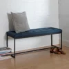 48" Upholstered Bench With Metal Base - Saracina Home -Homcom Crosley Shop GUEST 1cac64df 0903 48dd 9951 ae53521d4c5f