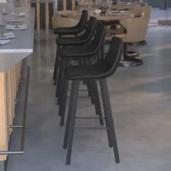 Flash Furniture Caleb Modern Armless 30 Inch Bar Height Commercial Grade Barstools With Footrests And Matte Iron Frames, Set Of 2 -Homcom Crosley Shop GUEST 1e33fc2f 708b 4d7e 8966 c0ea0e5e9a7b