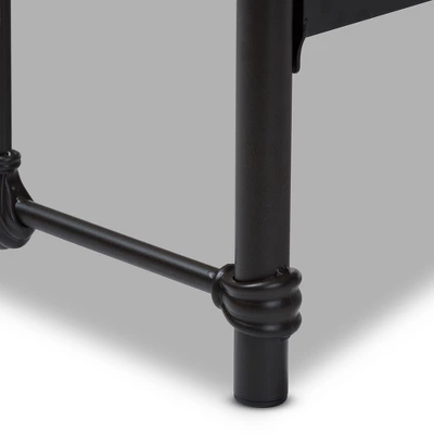 Twin Mandy Vintage Industrial Finished Metal Platform Bed Black - Baxton Studio 6 Twin Mandy Vintage Industrial Finished Metal Platform Bed Black - Baxton Studio - Image 4