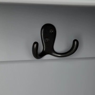 3pc Tara Entryway Set - Hall Tree And 2 Linen Cabinets Distressed Gray - Crosley 10 3pc Tara Entryway Set - Hall Tree And 2 Linen Cabinets Distressed Gray - Crosley - Image 8