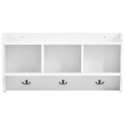 Modern Style 4-in-1 Multifunctional Hallway Coat Rack With 7 Metal Black Hooks And Storage Drawers - ModernLuxe -Homcom Crosley Shop GUEST 1e98f31d dd06 4379 998e 8a5a5fe70ad3