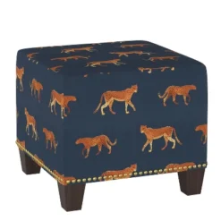 Yosemy Nail Button Square Ottoman In Patters - Skyline Furniture -Homcom Crosley Shop GUEST 1f2f09c3 3260 4b49 b180 3030744d9192