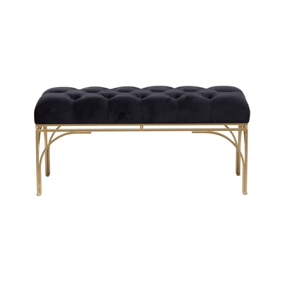Rectangular Glam Velvet Bench - Olivia & May 15 Rectangular Glam Velvet Bench - Olivia & May - Image 13