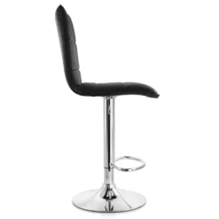 Elama 2 Piece Vintage Faux Leather Adjustable Bar Stool In Black With Chrome Base -Homcom Crosley Shop GUEST 210b2112 de1e 4da4 812a f240669bf37a