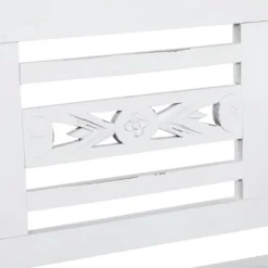 Farmhouse Mahogany Bench White - Olivia & May -Homcom Crosley Shop GUEST 211d2cc8 0da8 46b8 9224 61d82735a025