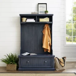 Seaside Hall Tree Distressed Navy - Crosley -Homcom Crosley Shop GUEST 225c0d8d 7ae5 4655 9bdb 45745cc00531