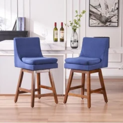 FERPIT 26" Swivel Bar Stools 2 Pack Classic And With Rivet Trim Decoration -Homcom Crosley Shop GUEST 230d496f a767 4cee 8628 65153f9e8305