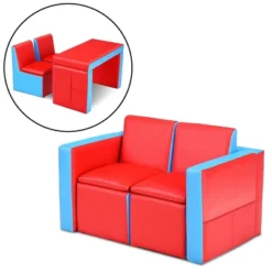 Costway Multi-functional Kids Sofa Table Chair Set 2 Seat Couch Furniture W/Storage Box -Homcom Crosley Shop GUEST 23546c9e 3124 4540 8cf4 f6913f199a18