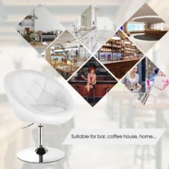 Tangkula Set Of 2 Modern Swivel Bar Stools Height Adjustable Round Tufted Back Accent Chair Black/White 18 Tangkula Set Of 2 Modern Swivel Bar Stools Height Adjustable Round Tufted Back Accent Chair Black/White -Homcom Crosley Shop GUEST 23b6f3fc 16cc 4c4a ba96 002bb521d9a3