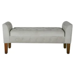 Velvet Tufted Storage Settee Bench - HomePop -Homcom Crosley Shop GUEST 24071430 bc87 4f0c 8c2b f6338be5de3a