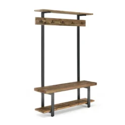 Pomona Entryway Hall Tree With Bench, Shelf And Coat Hooks - Alaterre Furniture -Homcom Crosley Shop GUEST 2454f57f 35de 42ac b894 54643ada7edf