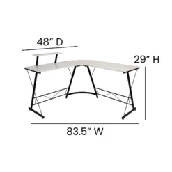Flash Furniture L-Shaped Desk 71.5" Computer Corner Desk, Home Office Corner Desk, Gaming Desk, Space Saving, Easy To Assemble -Homcom Crosley Shop GUEST 24b26d26 d7e1 4328 918d 05b7e26905d8