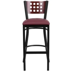 Emma And Oliver Black Decorative Cutout Back Metal Restaurant Dining Barstool -Homcom Crosley Shop GUEST 24ccdfff 1b30 4a5d 9b13 507f9a6c7502 1