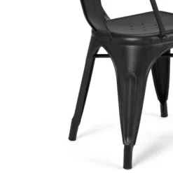 Set Of 2 Freya Metal Dining Side Chair Distressed Black/Copper - WyndenHall -Homcom Crosley Shop GUEST 2550b845 6535 46fb 90c8 add22ec09b6c