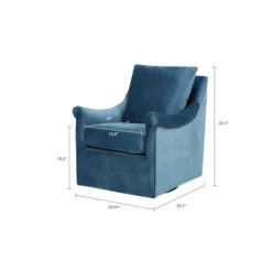 Sparta Swivel Chair - Blue -Homcom Crosley Shop GUEST 25b2ad17 aed5 4a0e 94bd f74a48c31cc8