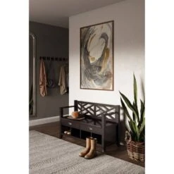 48" Lancaster Solid Wood Entryway Storage Bench With Drawers And Cubbies Espresso Brown - WyndenHall -Homcom Crosley Shop GUEST 25d9303d 278c 49e9 98ba e5878ece9eb8