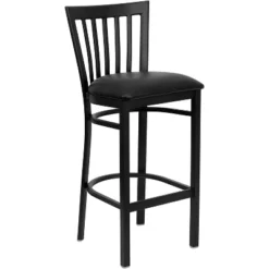 Flash Furniture Black School House Back Metal Restaurant Barstool -Homcom Crosley Shop GUEST 25ed42b3 ddad 467b afd9 9f18d0151a21