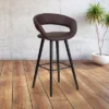 Flash Furniture Brynn Series 29'' High Contemporary Vinyl Rounded Back Barstool With Cappuccino Wood Frame 1 Flash Furniture Brynn Series 29'' High Contemporary Vinyl Rounded Back Barstool With Cappuccino Wood Frame -Homcom Crosley Shop GUEST 27f98ed6 09a9 445a b304 edb5767df552