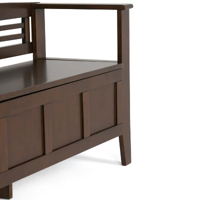 48" Chandler Solid Wood Entryway Storage Bench - Wyndenhall 6 48" Chandler Solid Wood Entryway Storage Bench - Wyndenhall - Image 4