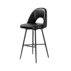 Thadeo Modern Bar Stool,set Of 4 With Cutout Design | ARTFUL LIVING DESIGN -Homcom Crosley Shop GUEST 282ae91a 054b 4b27 8bca ed52580356a9