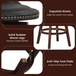 Costway Set Of 2 Upholstered Swivel Barstools 29'' Wooden Dining Chairs With Low Back Black 15 Costway Set Of 2 Upholstered Swivel Barstools 29'' Wooden Dining Chairs With Low Back Black -Homcom Crosley Shop GUEST 286acdf9 1489 46d1 ab0f 244faf37735f