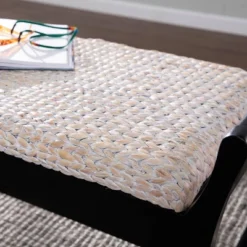 Trentwood Coastal 44.25" Water Hyacinth Bench Whitewashed/Black - Aiden Lane 14 Trentwood Coastal 44.25" Water Hyacinth Bench Whitewashed/Black - Aiden Lane -Homcom Crosley Shop GUEST 2870dcf3 02bf 4088 9e45 05f803dcfa9a