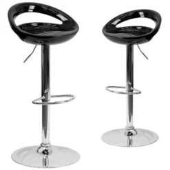 Emma And Oliver 2 Pack Contemporary Plastic Adjustable Height Barstool With Rounded Cutout Back And Chrome Base 35 Emma And Oliver 2 Pack Contemporary Plastic Adjustable Height Barstool With Rounded Cutout Back And Chrome Base -Homcom Crosley Shop GUEST 288482e2 5311 4cbe a90f 2ac7a4b23714
