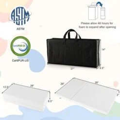 Babyjoy Tri-fold Pack And Play Mattress Topper 38" X 26" Mattress Pad W/ Carrying Bag -Homcom Crosley Shop GUEST 296171fe 14f5 45ad afd3 3edb885b9c54