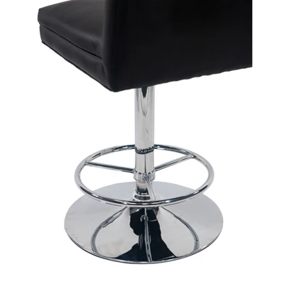 Sloan Adjustable Faux Leather Swivel Barstool Black - Boraam 9 Sloan Adjustable Faux Leather Swivel Barstool Black - Boraam - Image 7