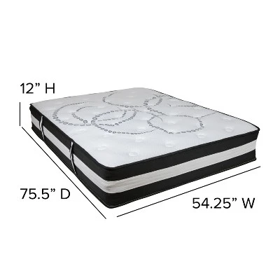 Emma And Oliver 12" Mattress & Gel Memory Foam Topper Bundle Set 10 Emma And Oliver 12" Mattress & Gel Memory Foam Topper Bundle Set - Image 8