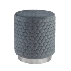 Camber Round Upholstered Ottoman - Linon -Homcom Crosley Shop GUEST 2a1655c4 0352 480d bc50 2704a8fad48d