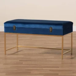 Aliana Metal Large Ottoman Navy Blue/Gold - Baxton Studio 17 Aliana Metal Large Ottoman Navy Blue/Gold - Baxton Studio -Homcom Crosley Shop GUEST 2a3c144b df72 4f14 8008 bf9b60239009