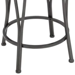 Elm Lane Black Swivel Bar Stools Set Of 2 24 1/2" High Traditional Round Cushion Upholstered Kitchen Counter Height Island Home -Homcom Crosley Shop GUEST 2aca912a 6be2 4005 95be 08e6d32ba78c